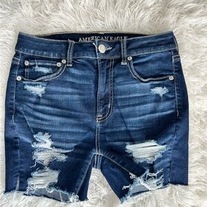 Skinny Bermuda denim shorts
